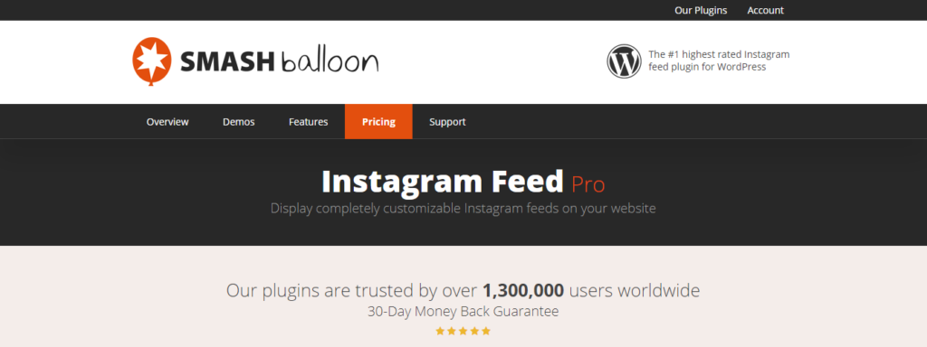 WordPress Instagram Plugin by Smash balloon